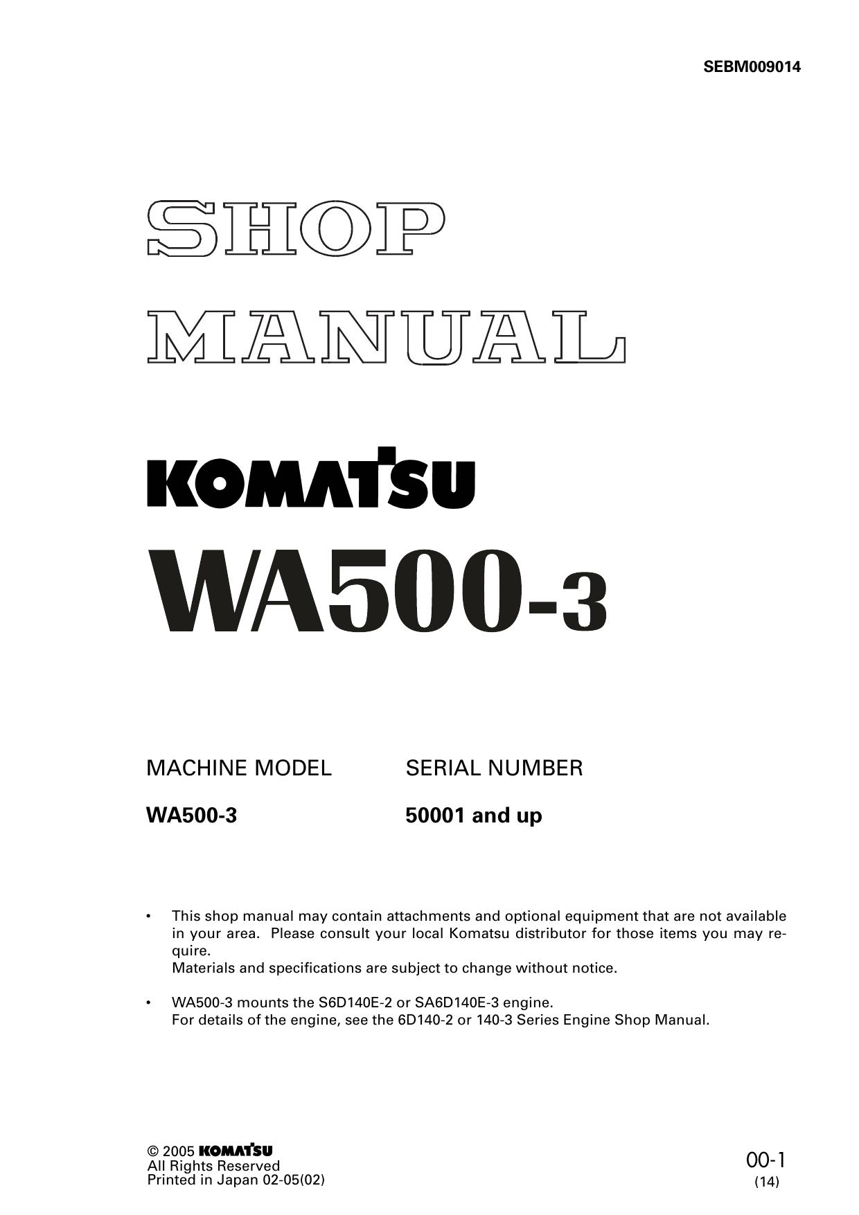 wa500-3 Shop Manual